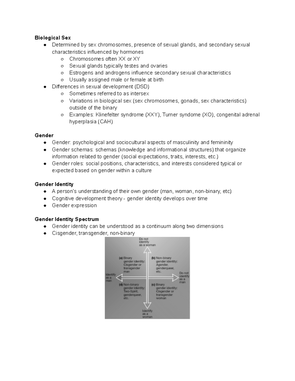 Chapter 10 - Sex, Gender, and Sexuality - Biological Sex Determined by ...