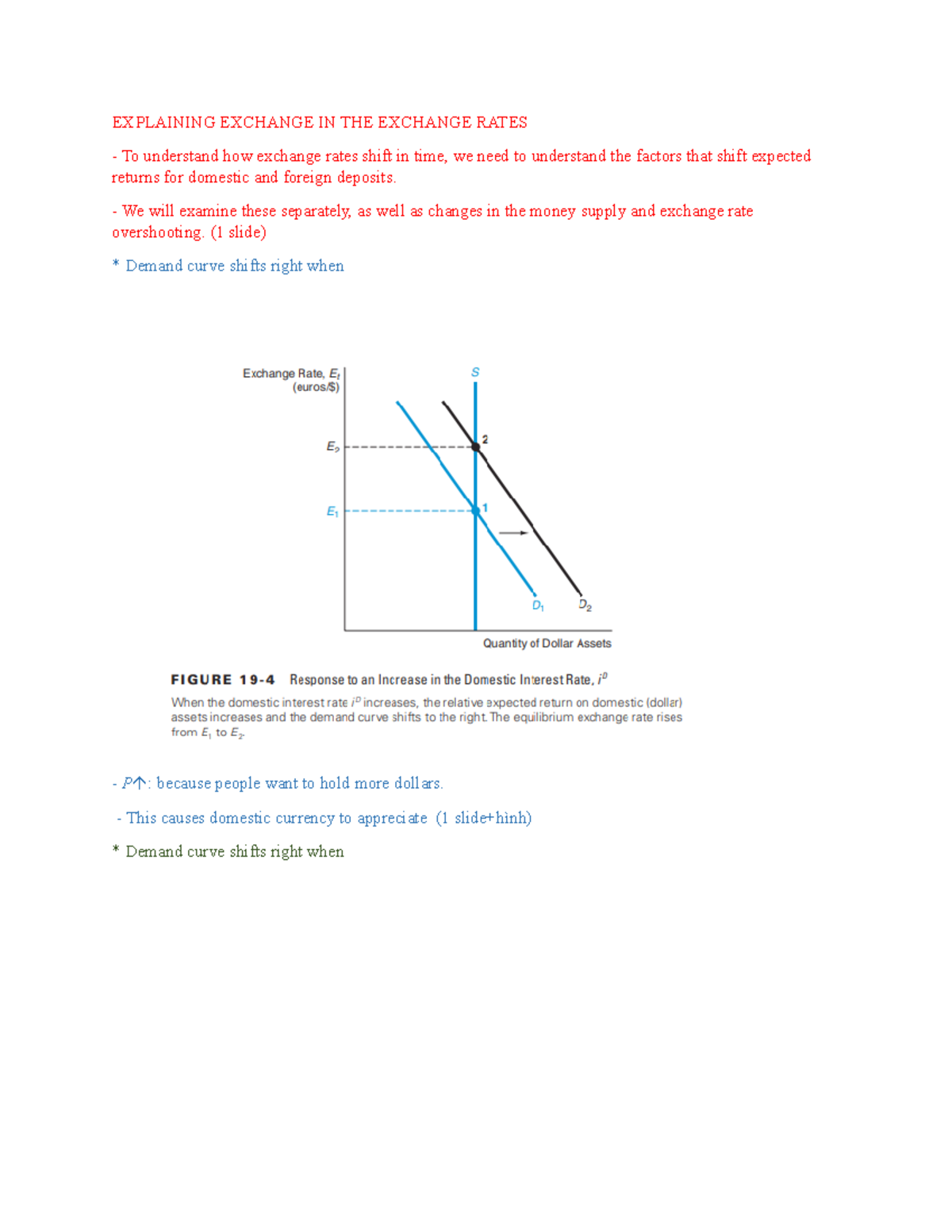 Explaining Exchange IN THE Exchange Rates - EXPLAINING EXCHANGE IN THE ...