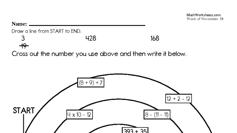 Math Worksheets G6 - Week of Nov 10 - Studocu