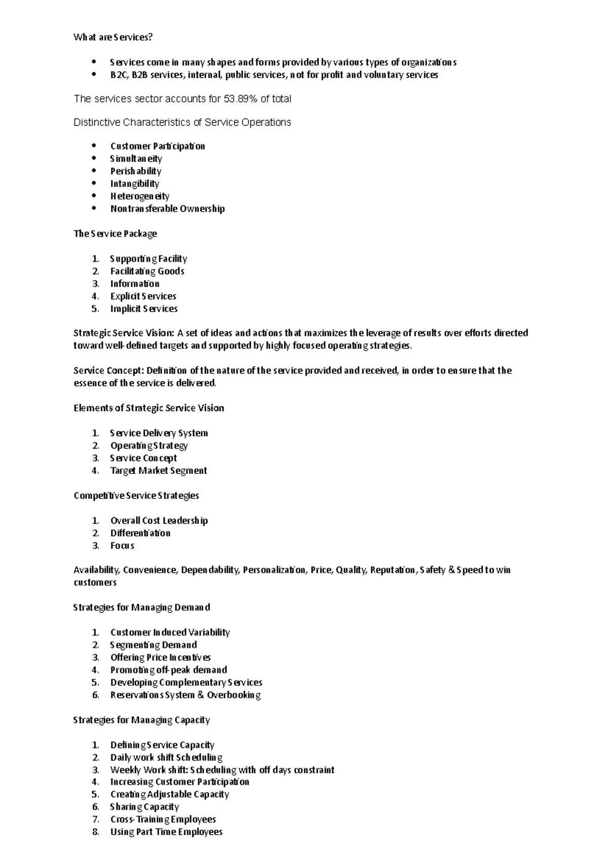 SOM - AVC Lecture Notes on Service Operations and Management - Studocu