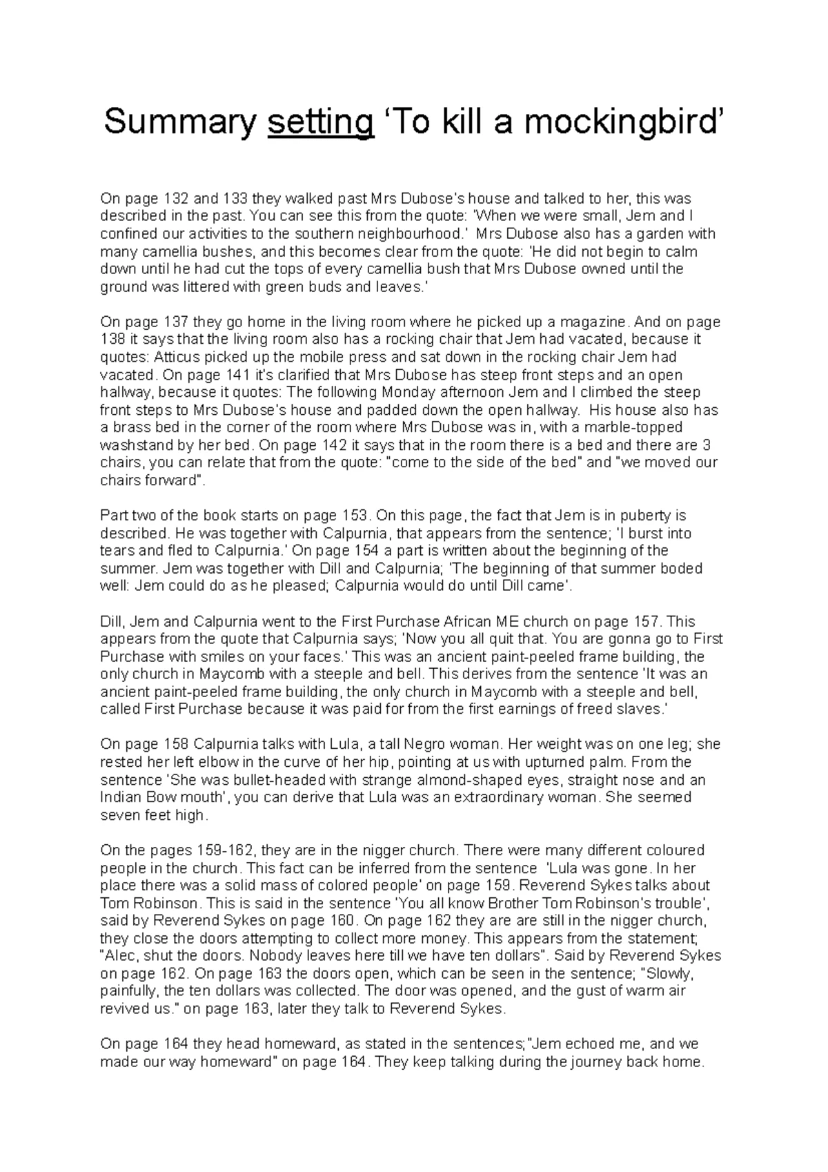 To Kill a Mockingbird Vocabulary Analysis and Study Guide - Studocu