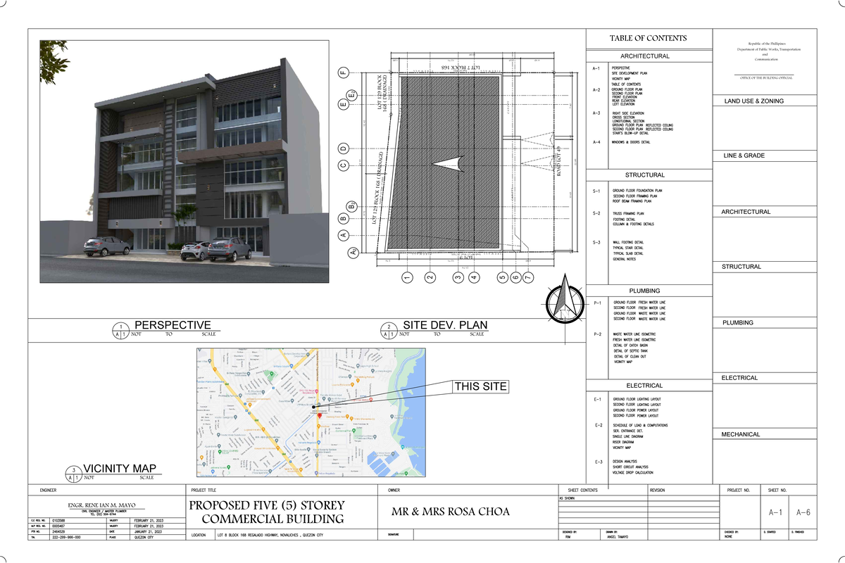 Proposed 5-Storey Commercial Building Plans (ARCH 20.00) - Document Preview