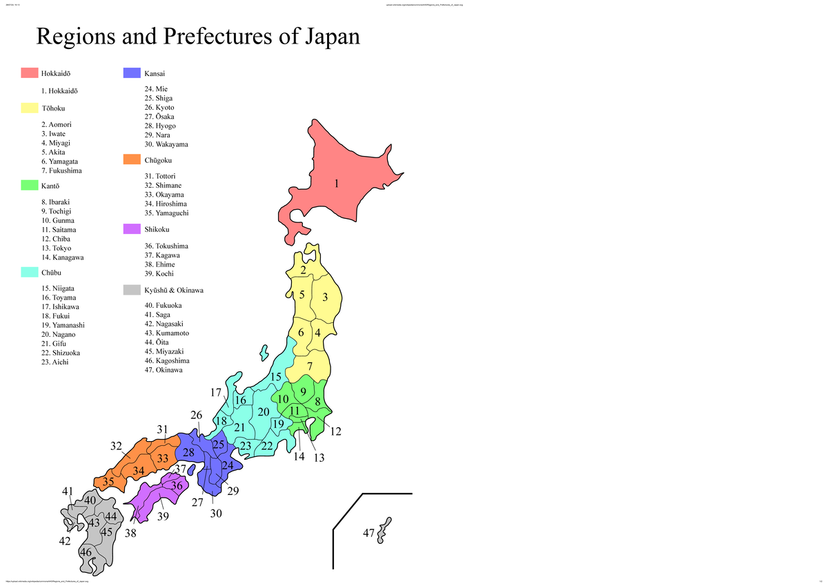 16:13 Regions and Prefectures of Japan Overview and Details - Studocu