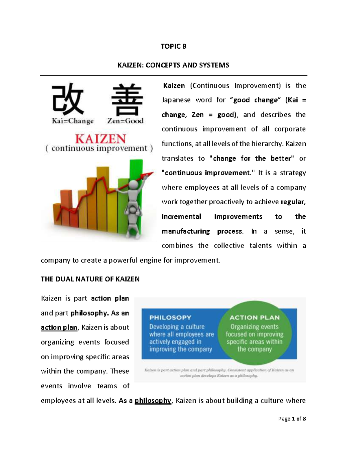 Kaizen Approach in Operations Management: Concepts & Practices - Studocu