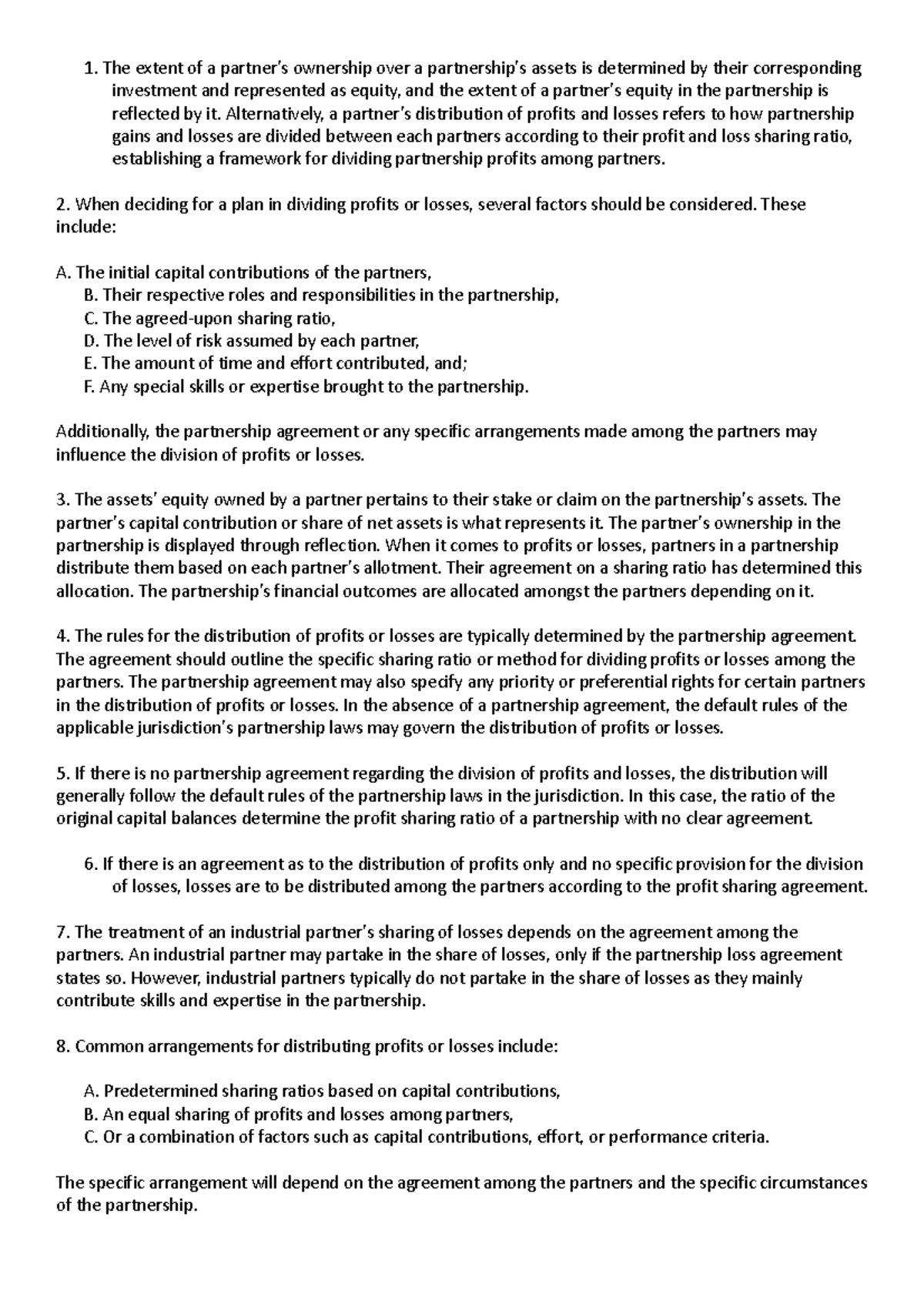 Partnership Operations & Financial Reporting: Equity & Profit ...