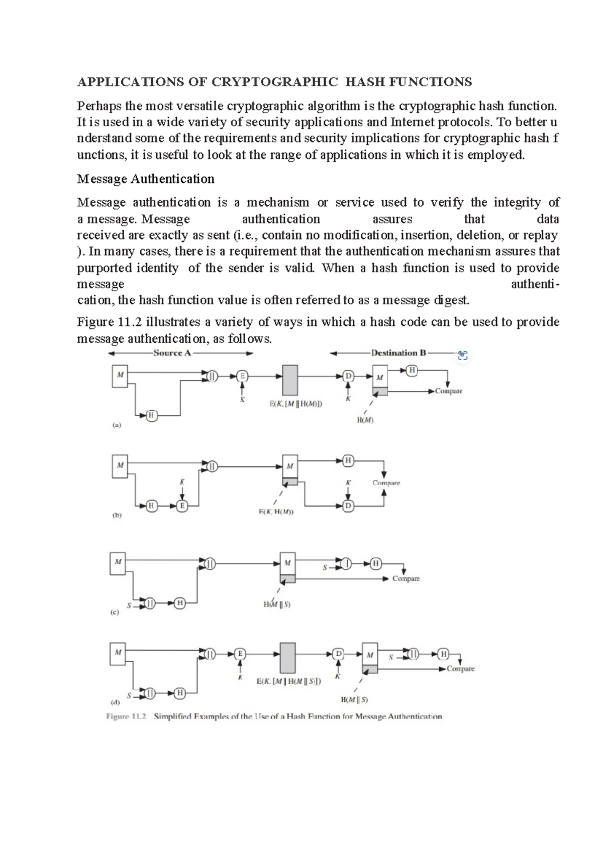 Applications of Cryptographic Hash Functions in Security - Studocu
