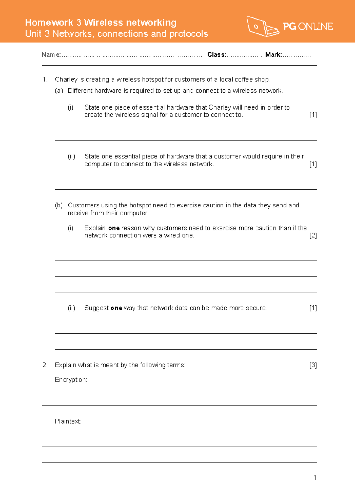 T3 Homework 3 - Wireless Networking: Networks, Connections & Protocols ...