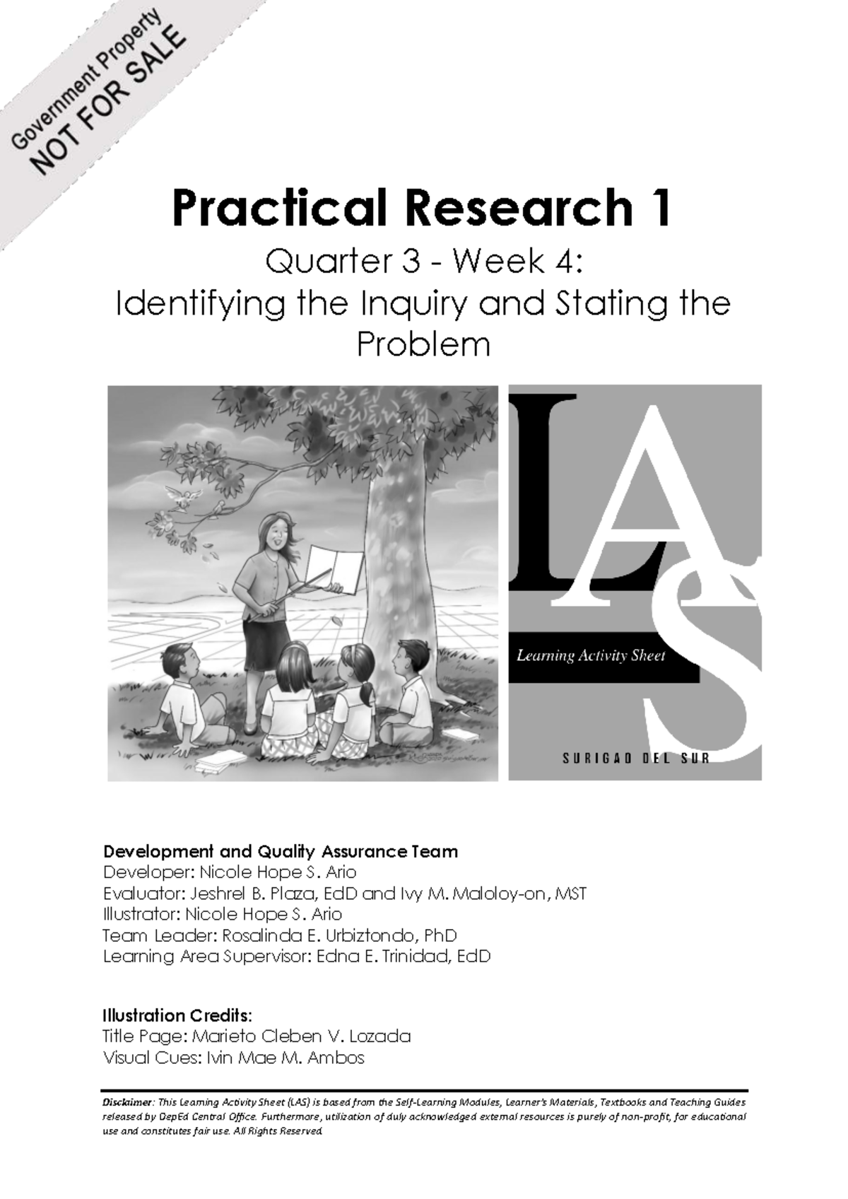 Practical Research 1 Q3 week4 v4- Edited - Disclaimer: This Learning ...