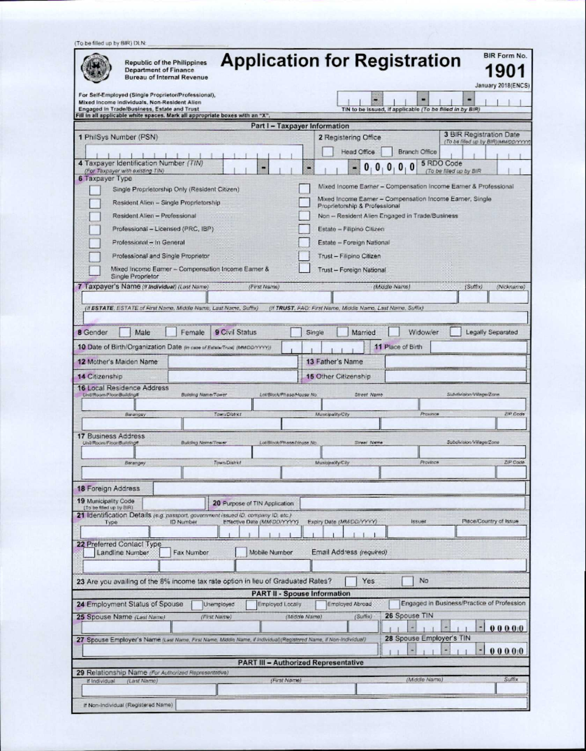 Application for Registration (1901) - If Non- I ndi vi dual ( R eg i st ...