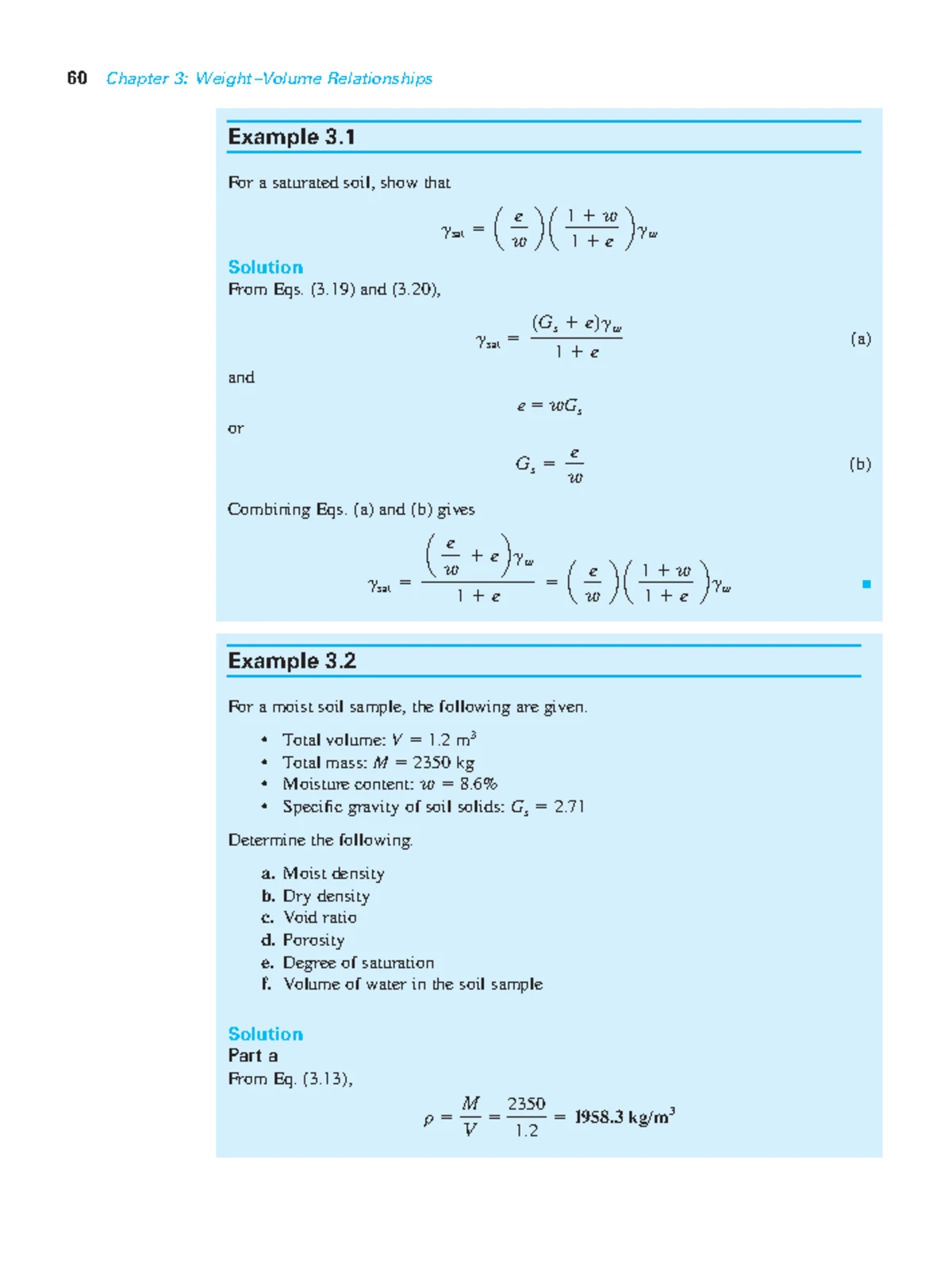 Worksheet - Geotechnical Engineering Lab: Specific Gravity & Unit ...