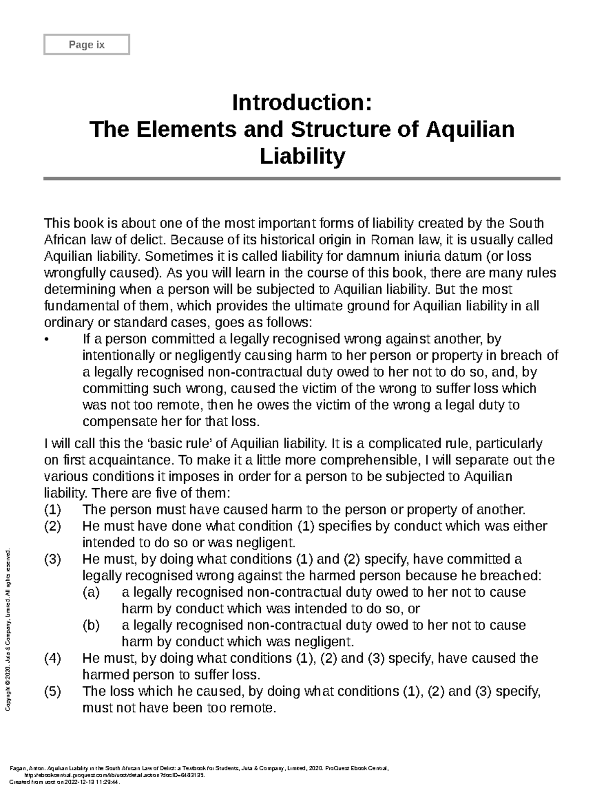 Aquilian Liability in South African Delict Law: Key Elements Explained ...