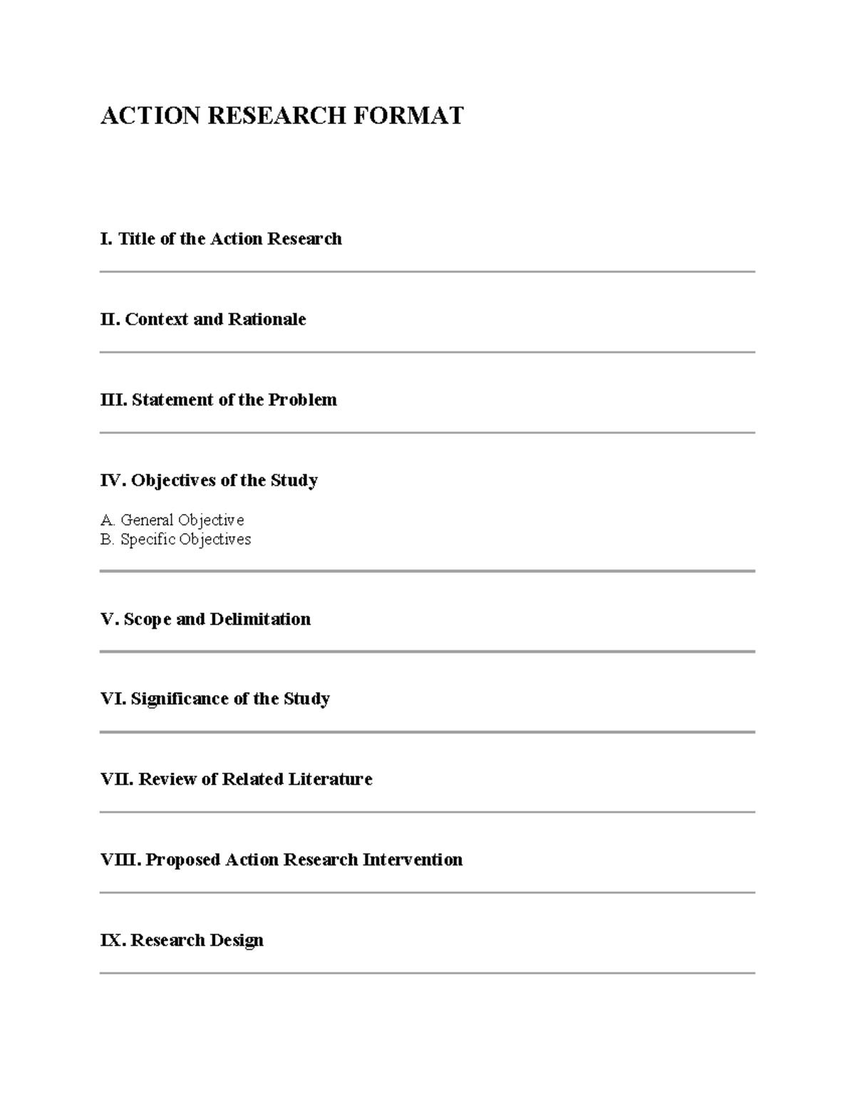 Action- Research- Format - Secondary Education - ACTION RESEARCH FORMAT ...
