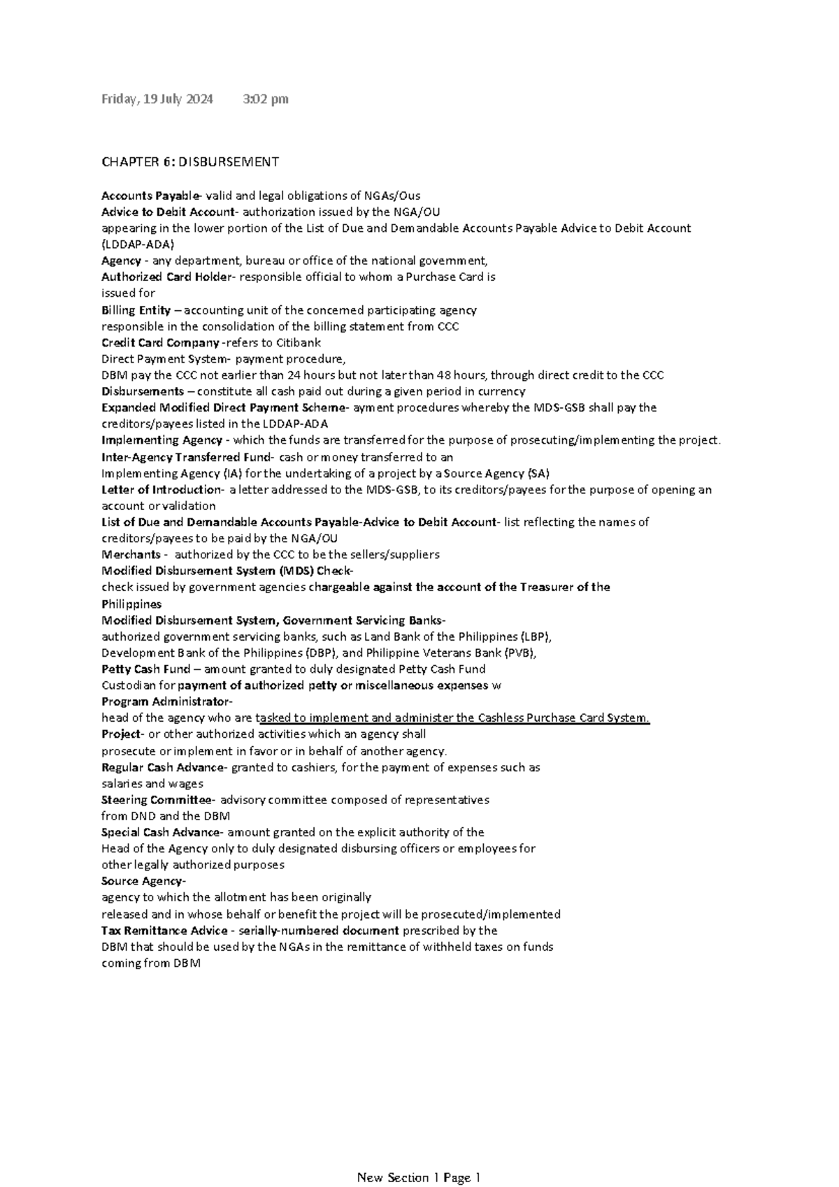 Chapter 6: Disbursement and Payment Procedures Overview - Studocu