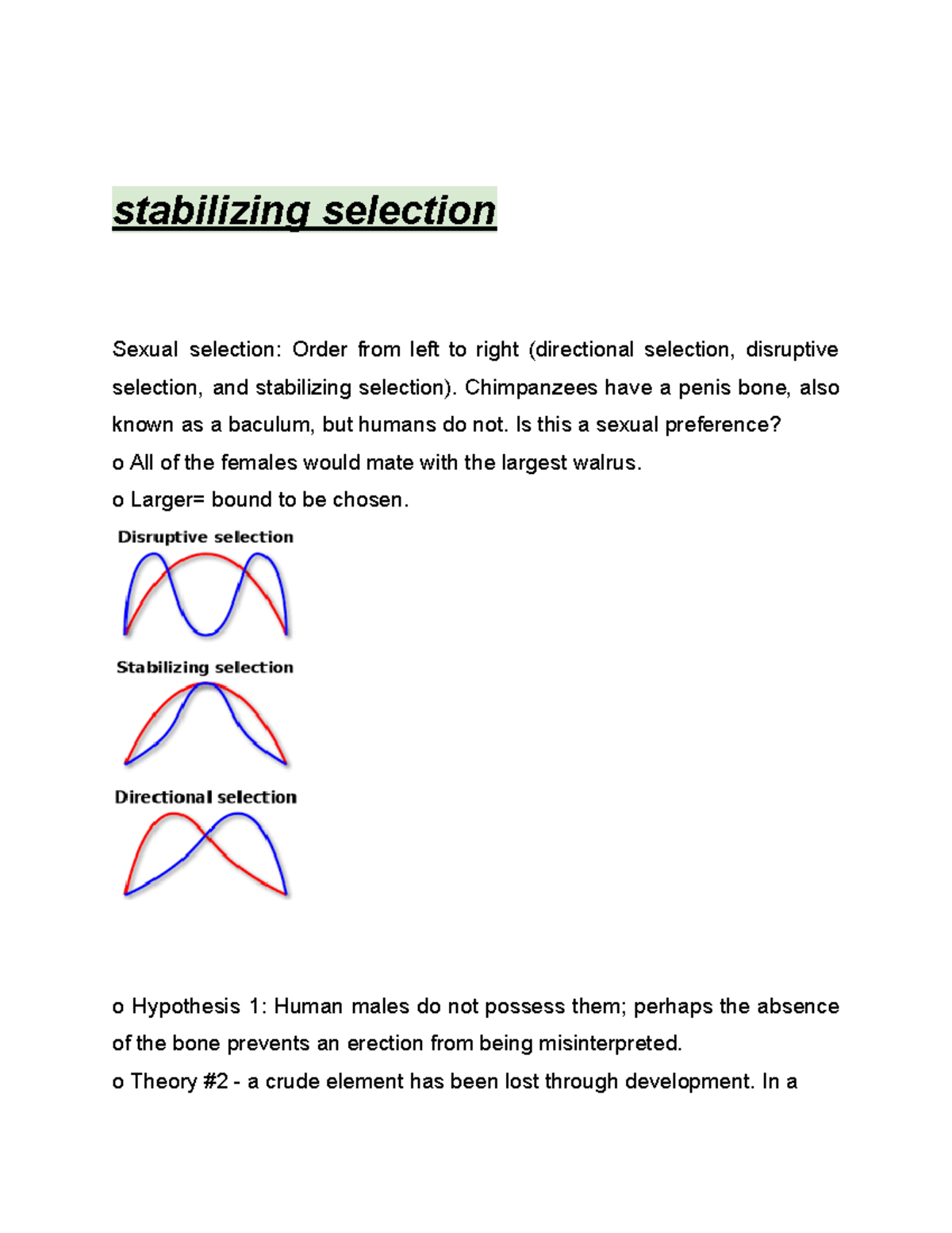 Stabilizing Selection in Evolutionary Context: A Comprehensive Overview ...