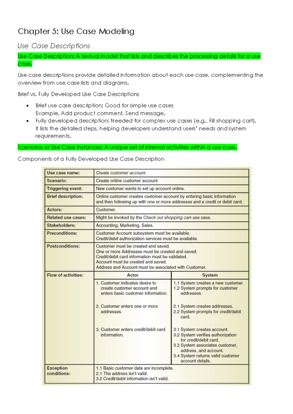 ICT2622 - Chapter 5: Use Case Modeling and Descriptions - Studocu