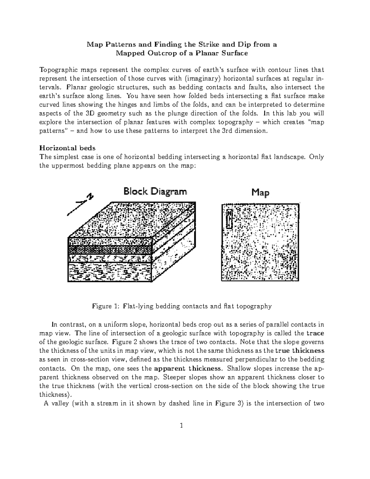 Strike and Dip Analysis - Lecture Notes on Map Patterns and Geology ...
