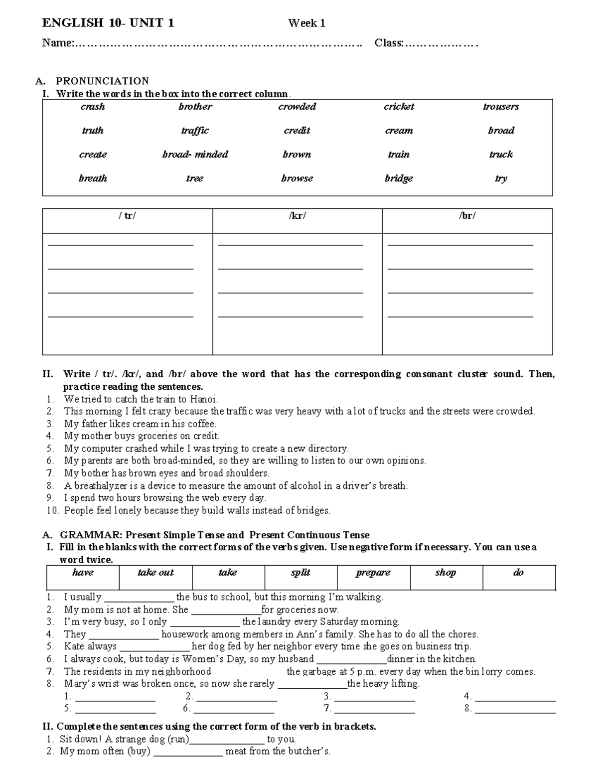 English-10-unit-1.-week-1 2 - ENGLISH 10- UNIT 1 Week 1 - Studocu