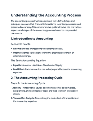 Comprehensive Accounting Process Guide for Beginners and Refreshers ...