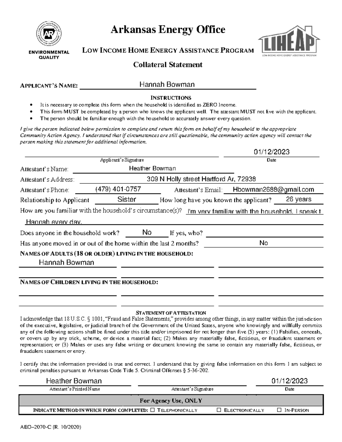 Collateral Statement - Winter FY21v2-MB 12-23 - AEO–2070-C (R. 10/2020 ...