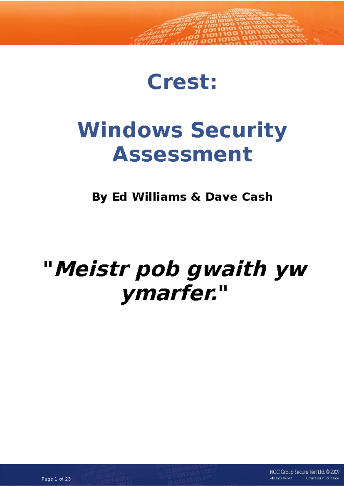 Crest: Windows Security Assessment Overview for Practical Exam - Studocu
