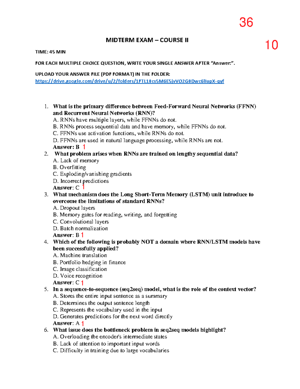 midterm test big data key - MIDTERM EXAM – COURSE II TIME: 45 MIN FOR ...