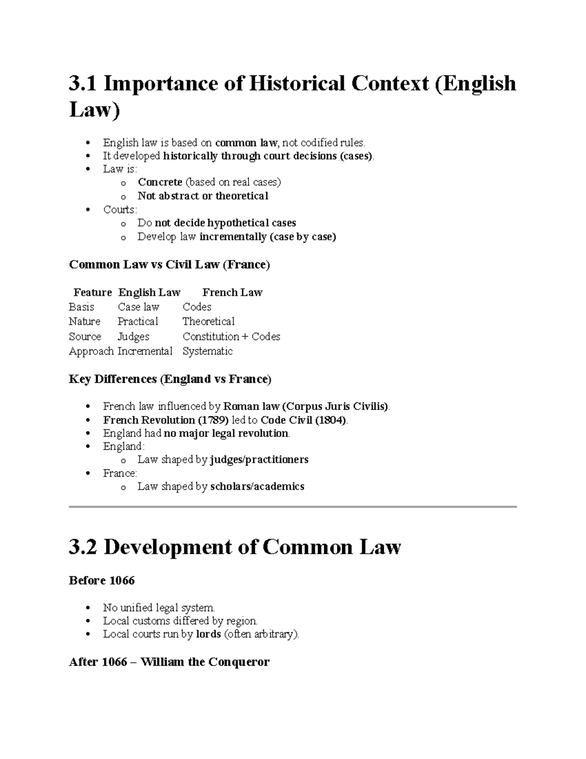 Chapter 3: Historical Development of Common Law (English Law) - Studocu