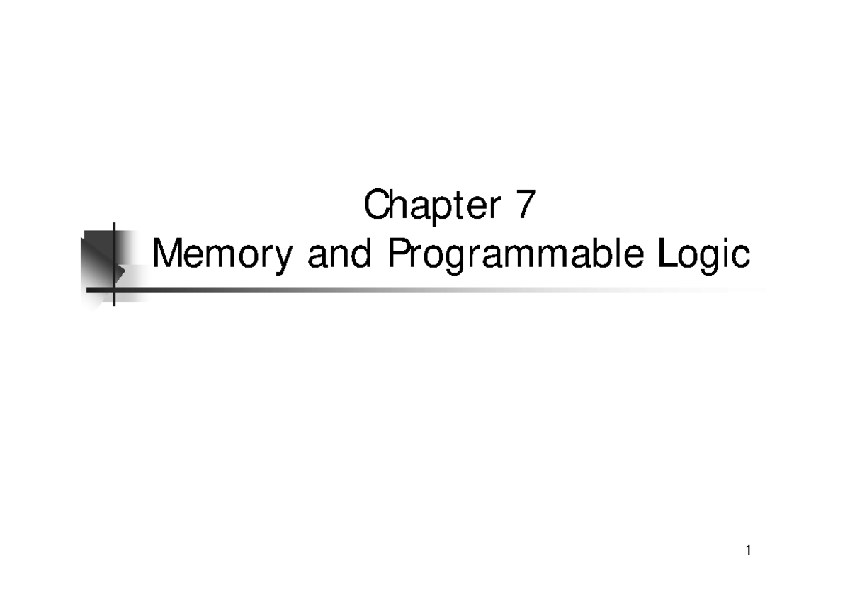 Chapter 7 - Digital Logic Design: Memory Management Overview - Studocu