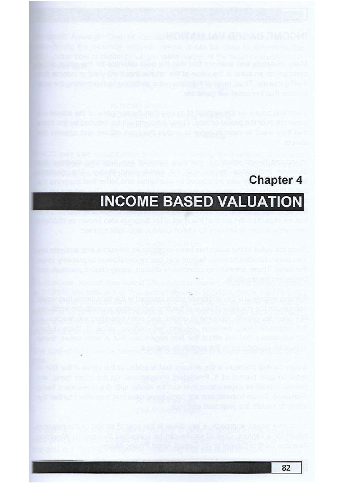ELEC 1 Chapter 4: Income Based Valuation Concepts & Methodologies - Studocu