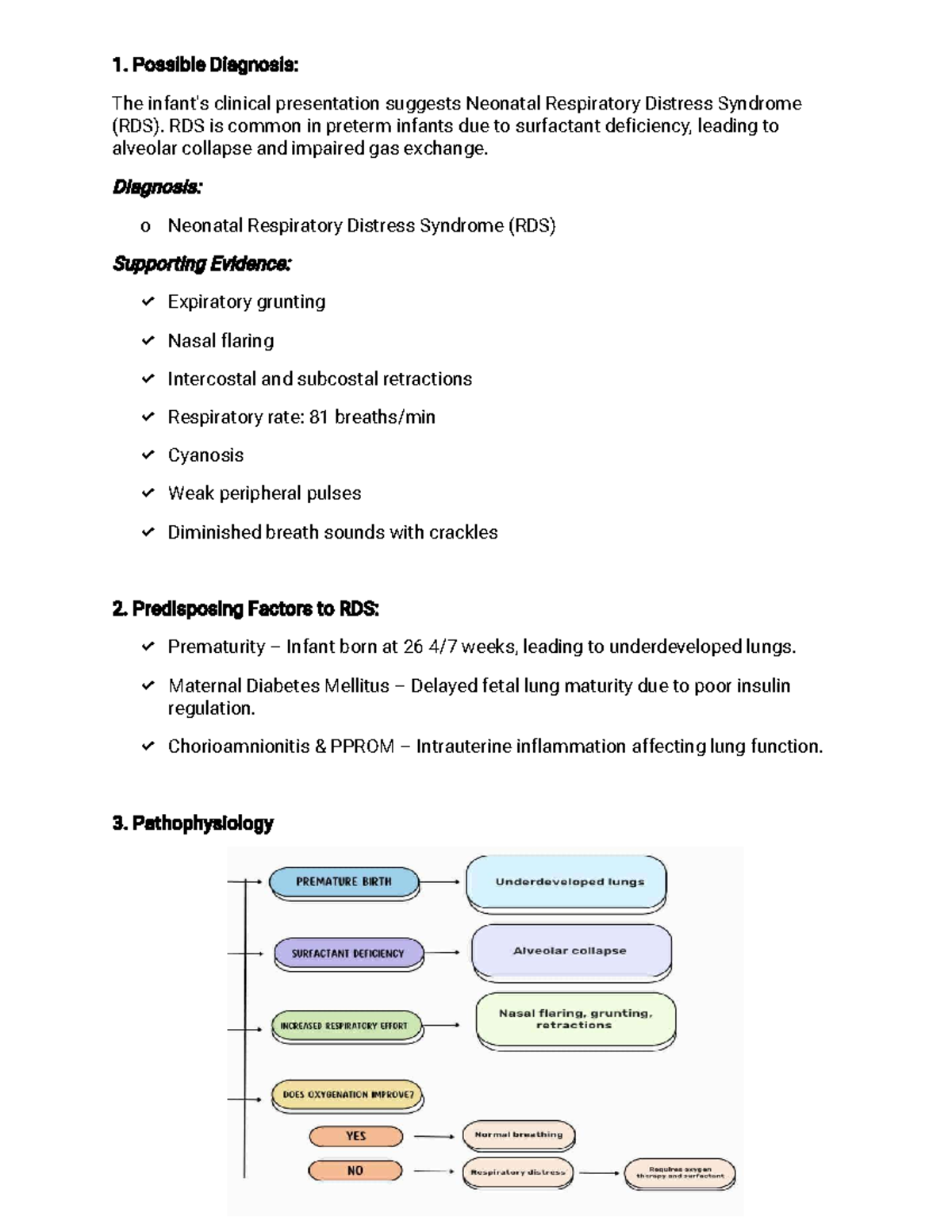 Chapter 26 Activity: Neonatal Respiratory Distress Syndrome (RDS ...