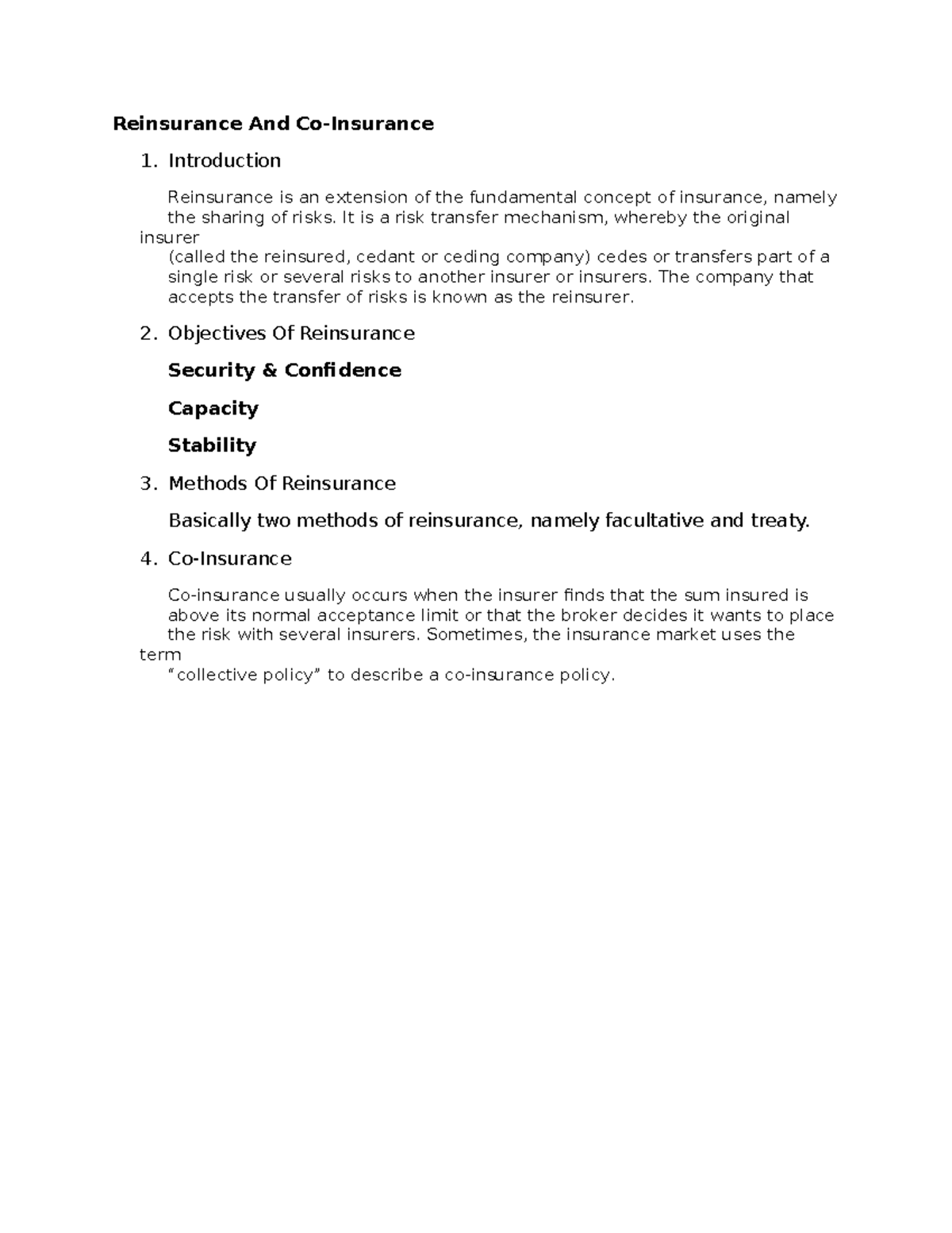 Reinsurance Overview and Key Concepts: An Introductory Guide - Studocu