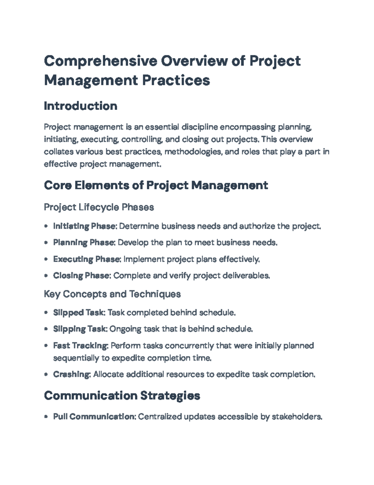 PMT 202: Overview of Project Management Practices for Success - Studocu