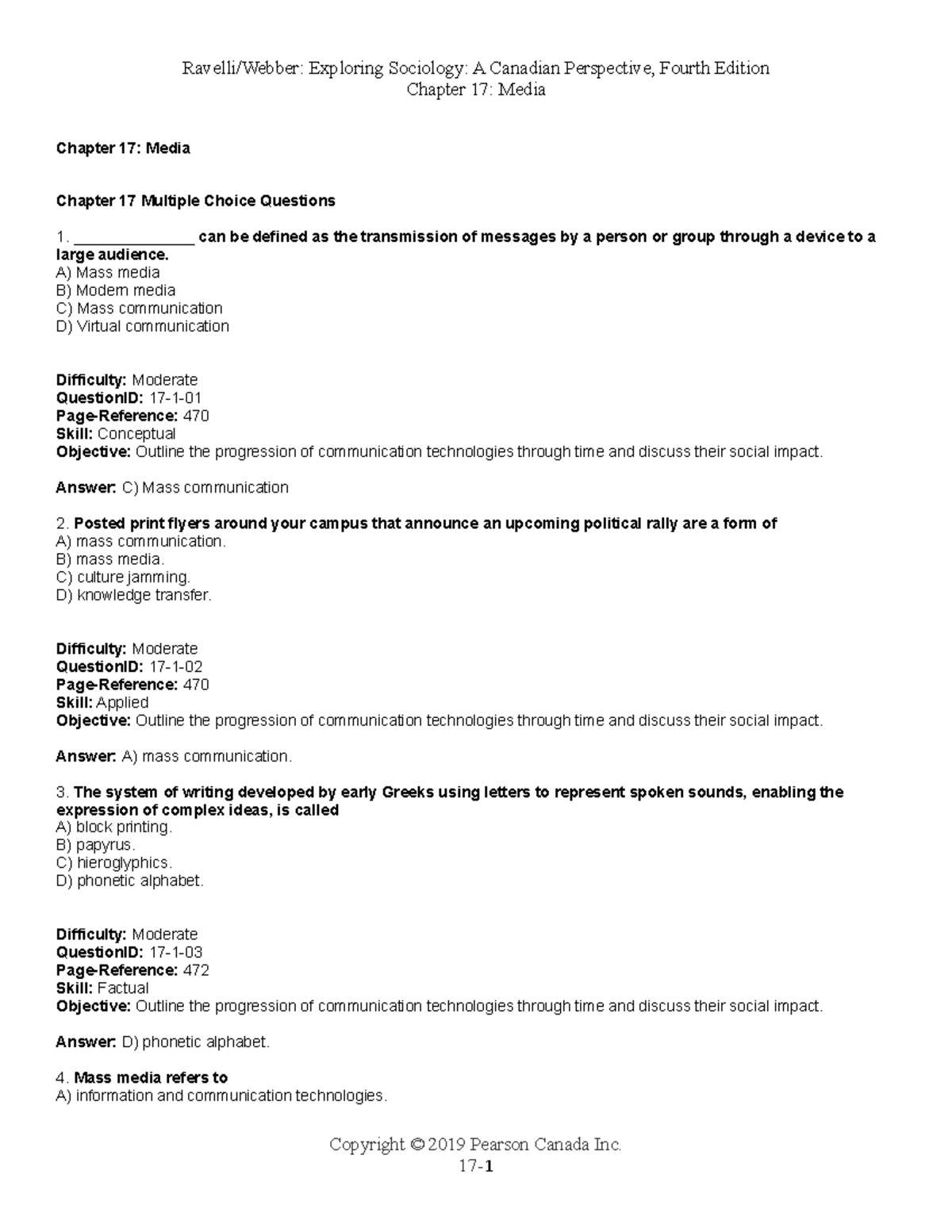 Chapter 17 Media: Sociology Notes for Course SOC 101 - Studocu