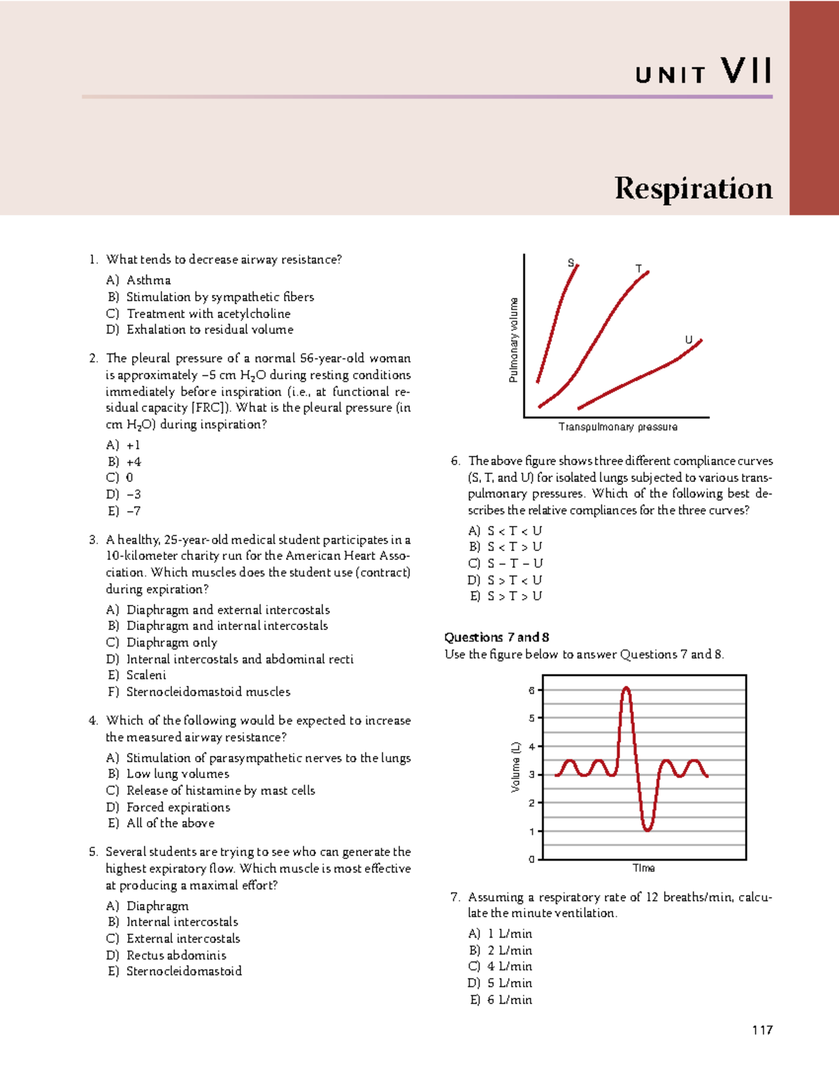 Unit VII Respiration: Key Concepts and Questions for Review - Studocu