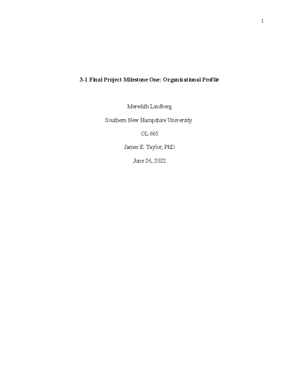 OL 665 Final Project Milestone One: NAMI Nonprofit Analysis - Studocu