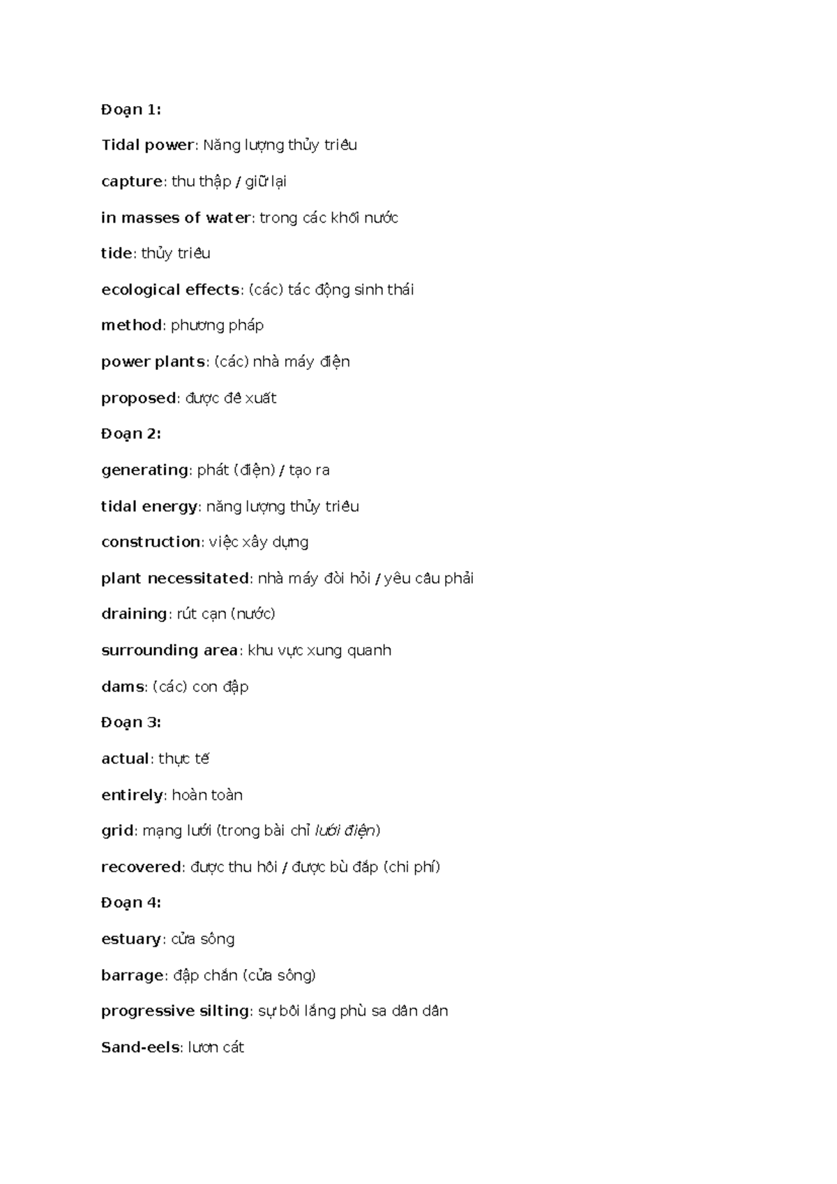 Tidal Power: Ecological Effects and Energy Generation Methods - Studocu