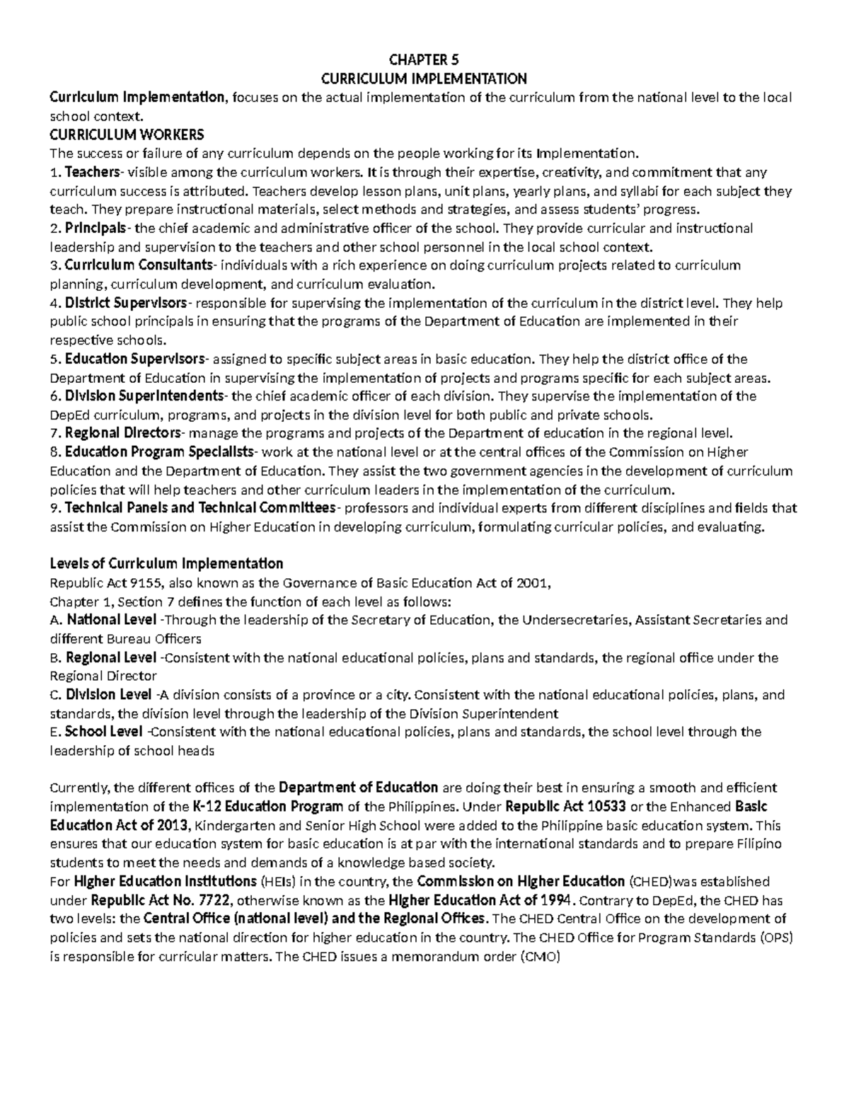 Prof Ed 10 064605 - Curriculum Implementation and Evaluation Insights ...