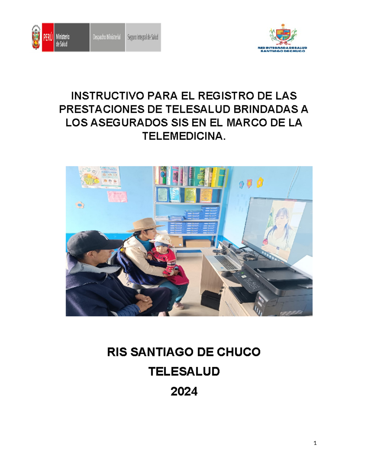 Instructivo para Llenado del FUA 300 de Telemedicina RIS Santiago 2024 - Document Preview
