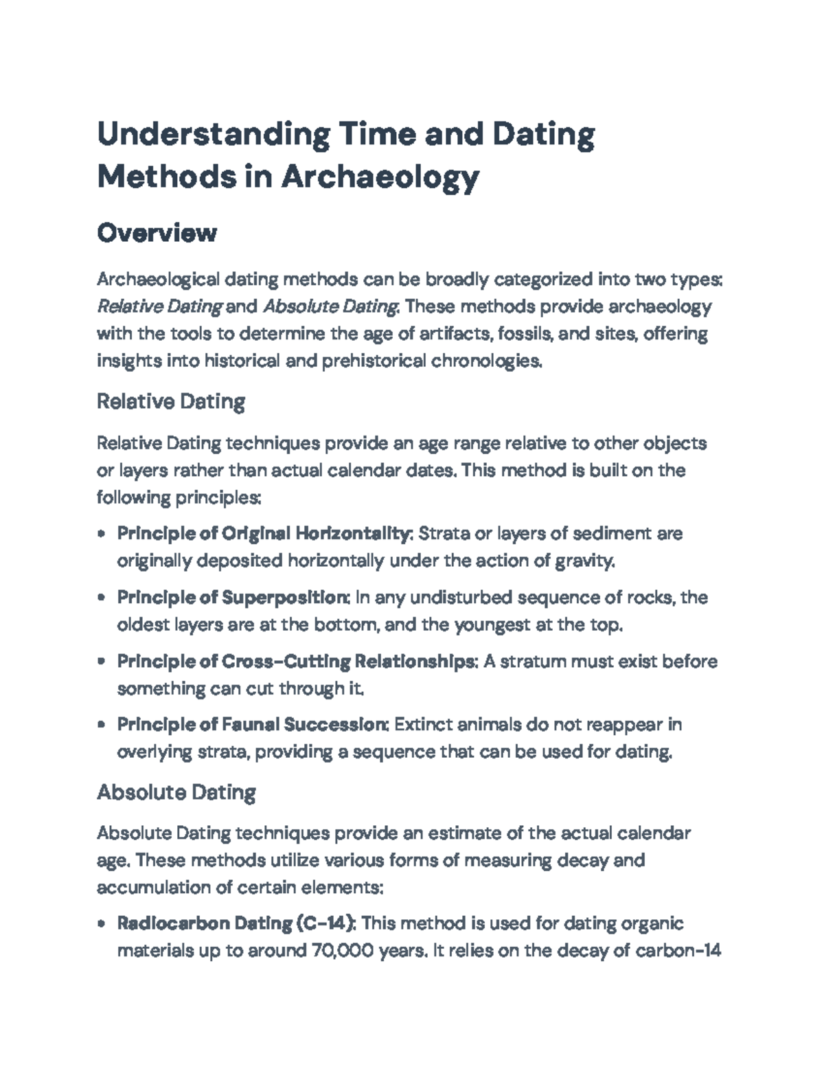 Archaeological Dating Methods: Relative vs. Absolute Techniques ...