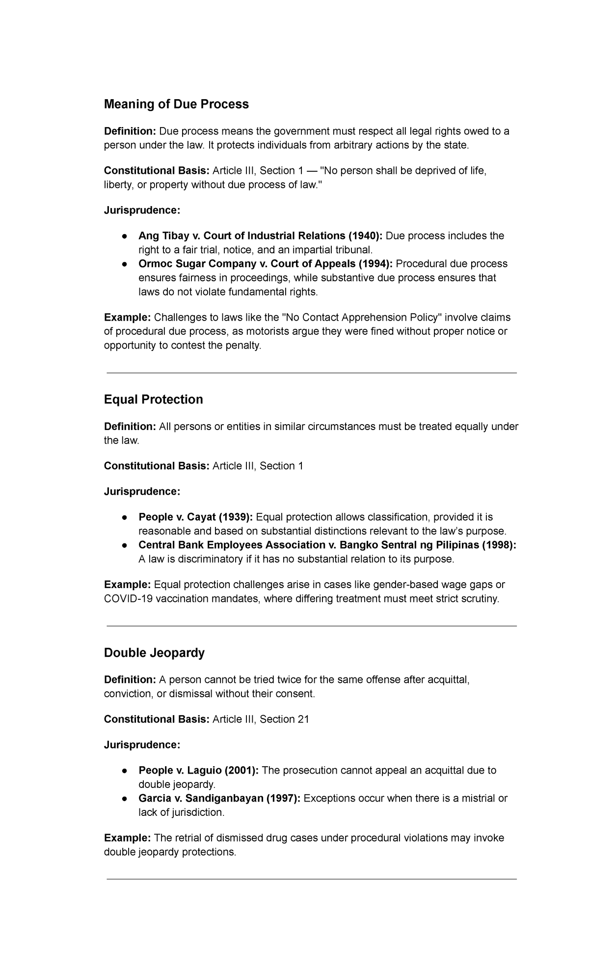POLITICAL LAW NOTES: Key Concepts and Jurisprudence Overview - Studocu