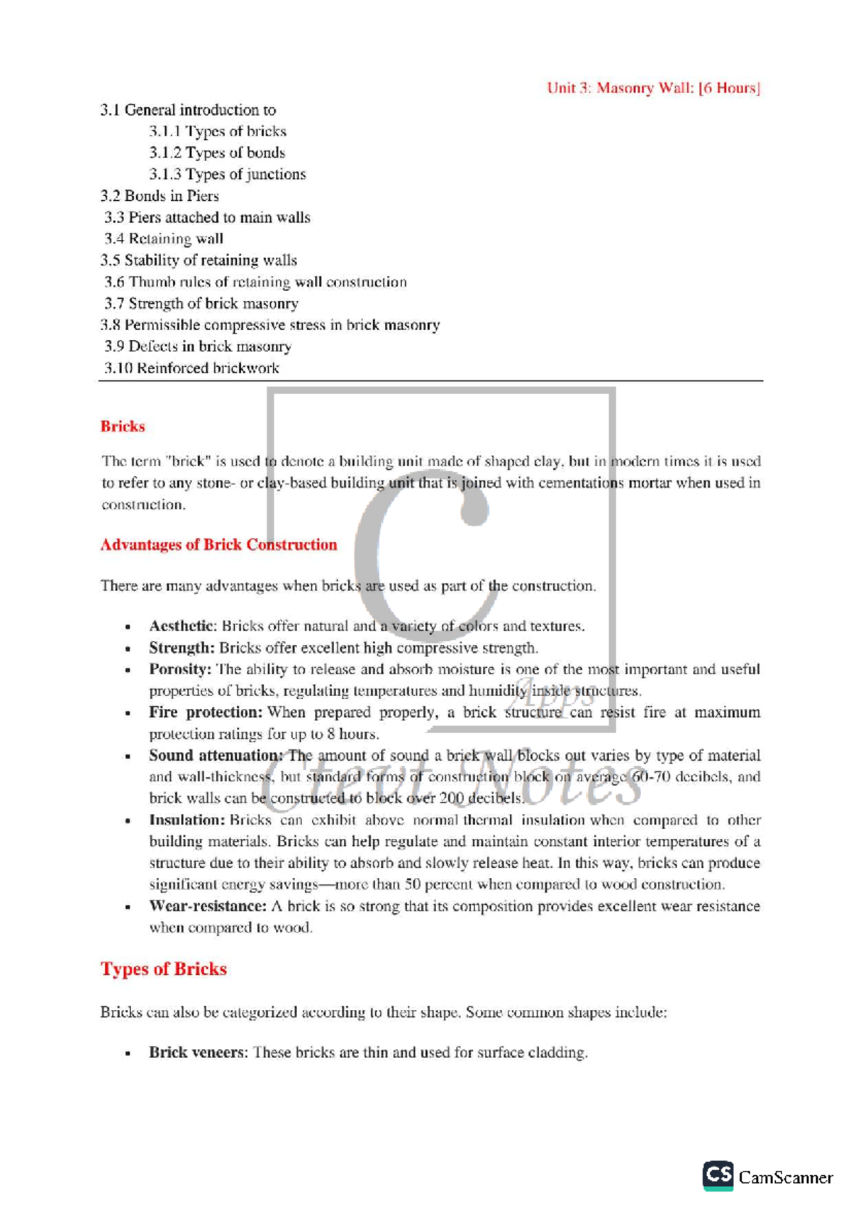 CS 2104 Building Construction: Masonry Walls and Retaining Structures ...