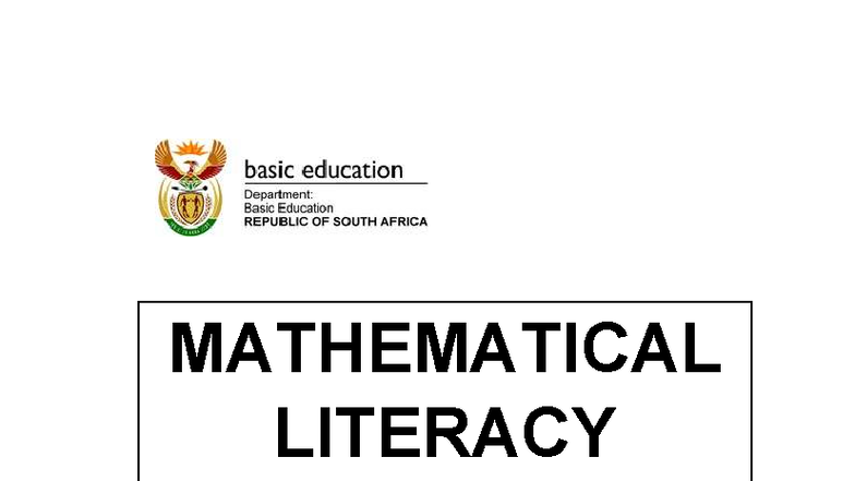 MATHEMATICAL LITERACY GRADE 10-12 TERMINOLOGY BOOKLET - Studocu