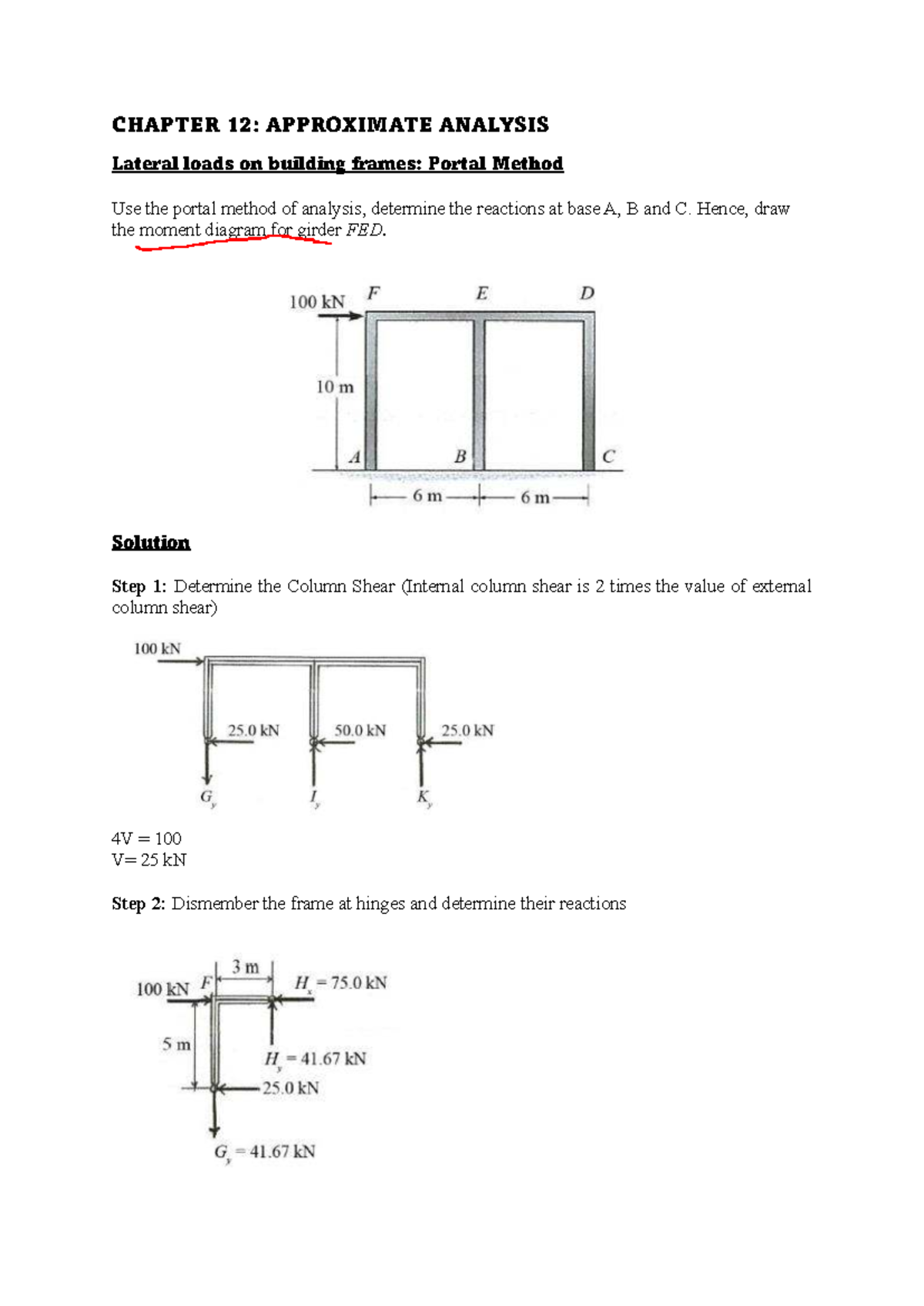 KKCE2213 Tutorial 10: Approximate Analysis of Lateral Loads - Studocu
