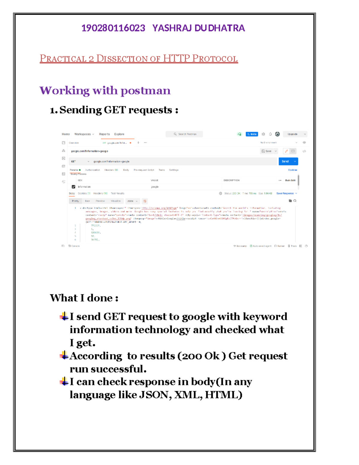 Web Dev Practical 2 GTU - PRACTICAL 2 DISSECTION OF HTTP PROTOCOL ...