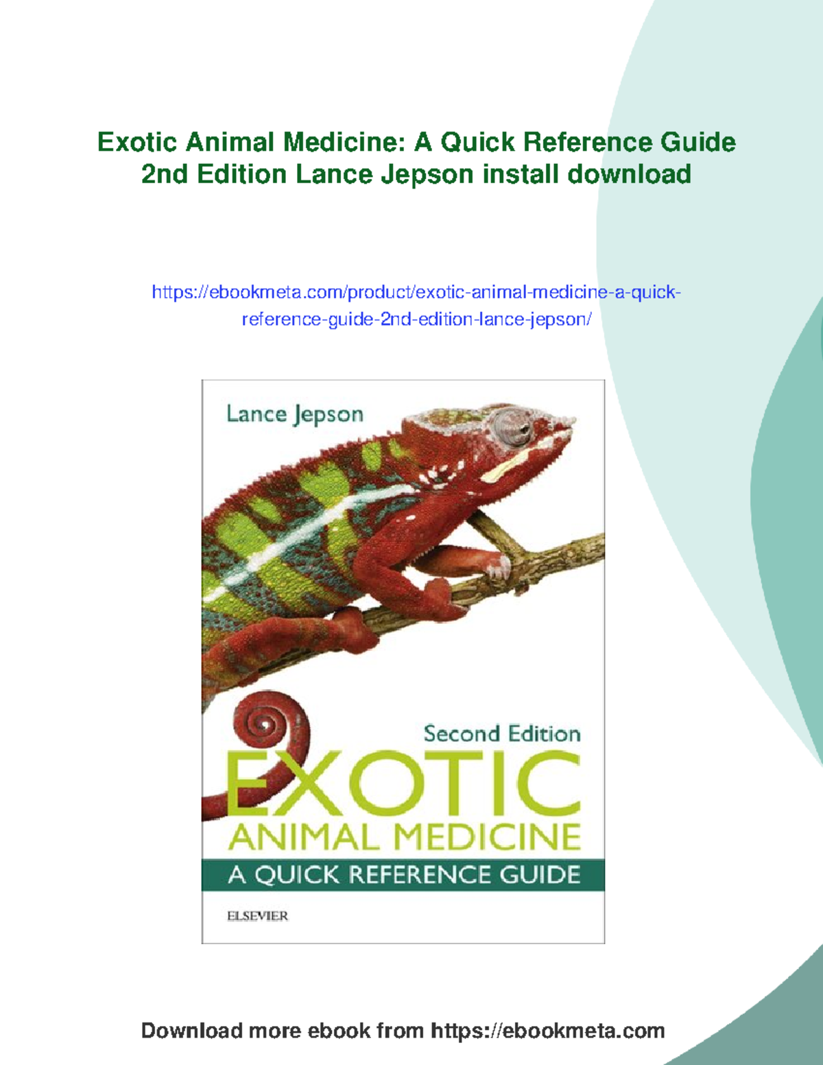 Exotic Animal Medicine: Quick Reference Guide 2nd Ed. by Lance Jepson ...