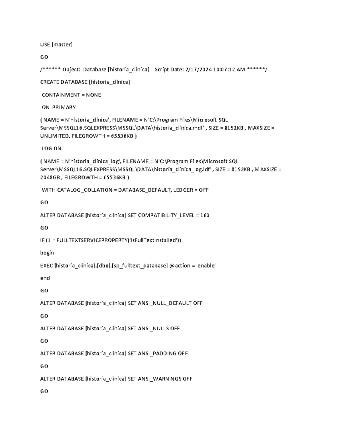 Database Script and Table Creation Notes for Course CODE 101 - Studocu