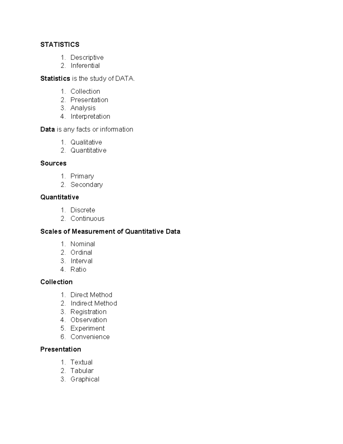 Descriptive Statistics Overview for STAT 101 Final Exam Study Guide ...