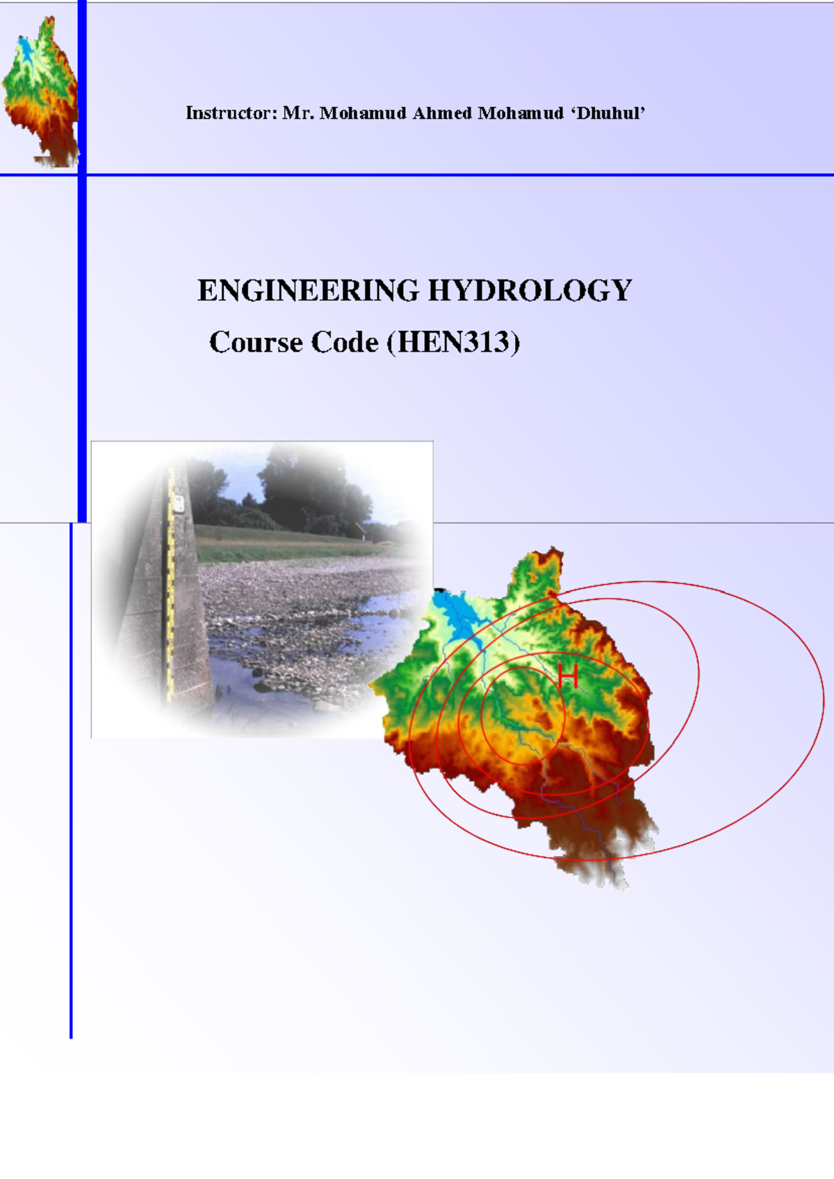 Engineering Hydrology Lecture note - Instructor: Mr. Mohamud Ahmed ...