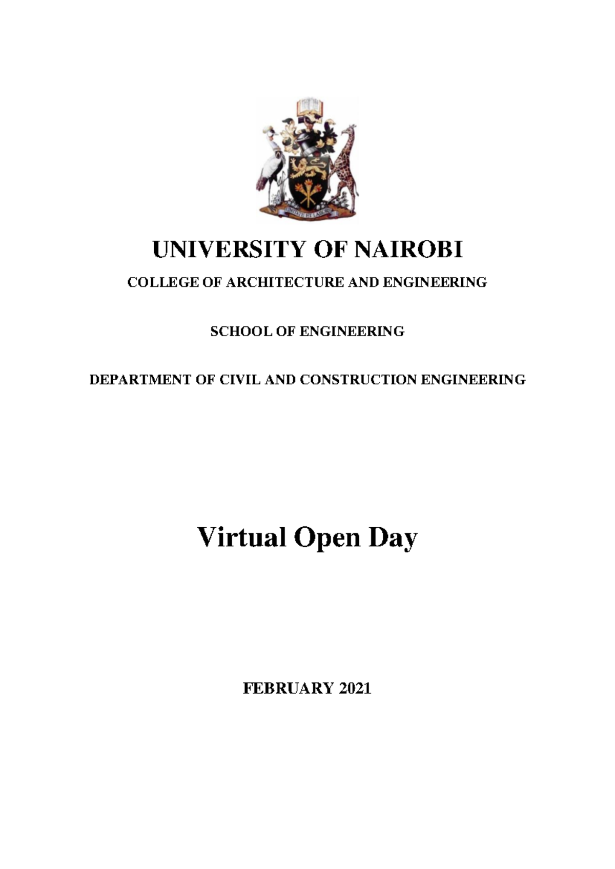 BSc Civil Engineering Programme Overview & Structure - UON 2021 - Studocu