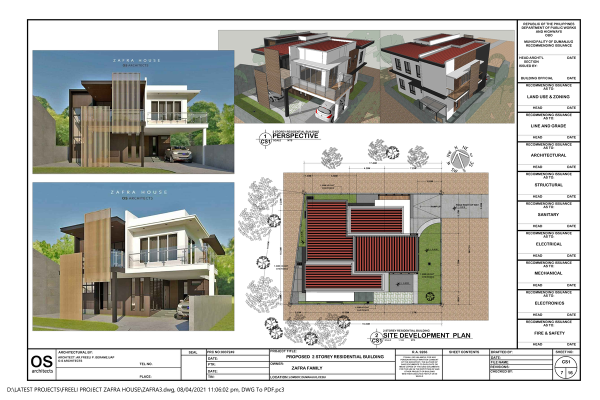 Zafra CS1 - Detailed 2-Storey Residential Floor Plan - Studocu