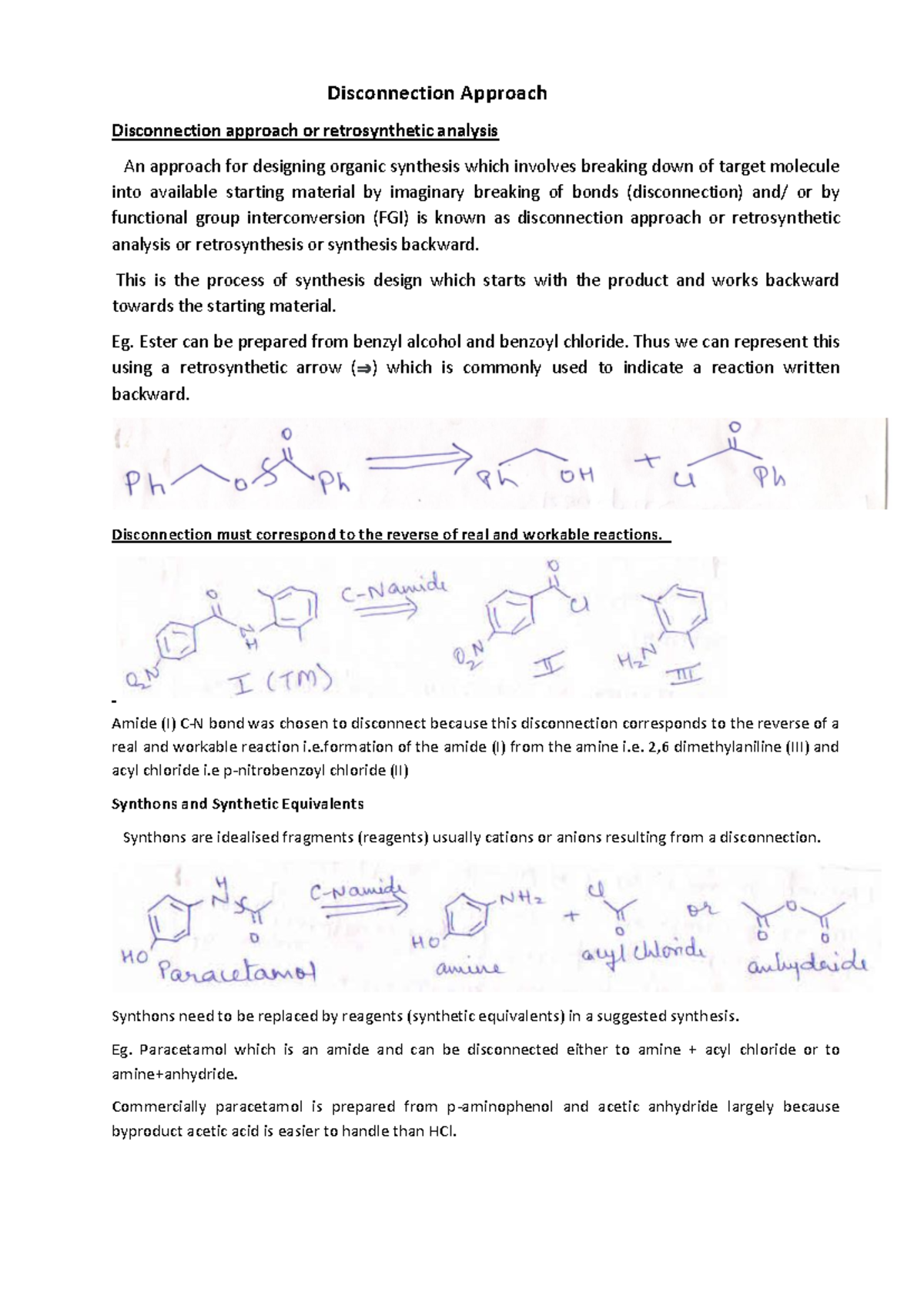 CHEM 202004: Disconnection Approach in Organic Synthesis Analysis - Studocu